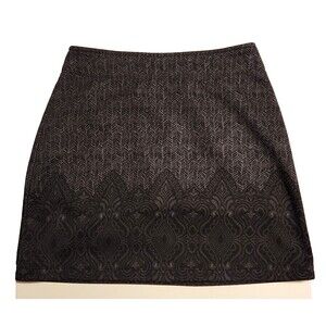Athleta Skirt Printed Tech Monarch Black Gray Fleece Lined Size XSmall